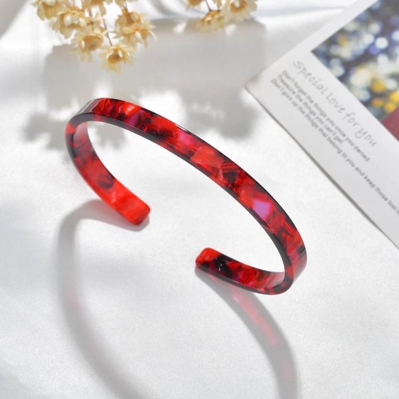 Multi-Color Thin Tortoise Shell Bracelets - Picture 3 of 5